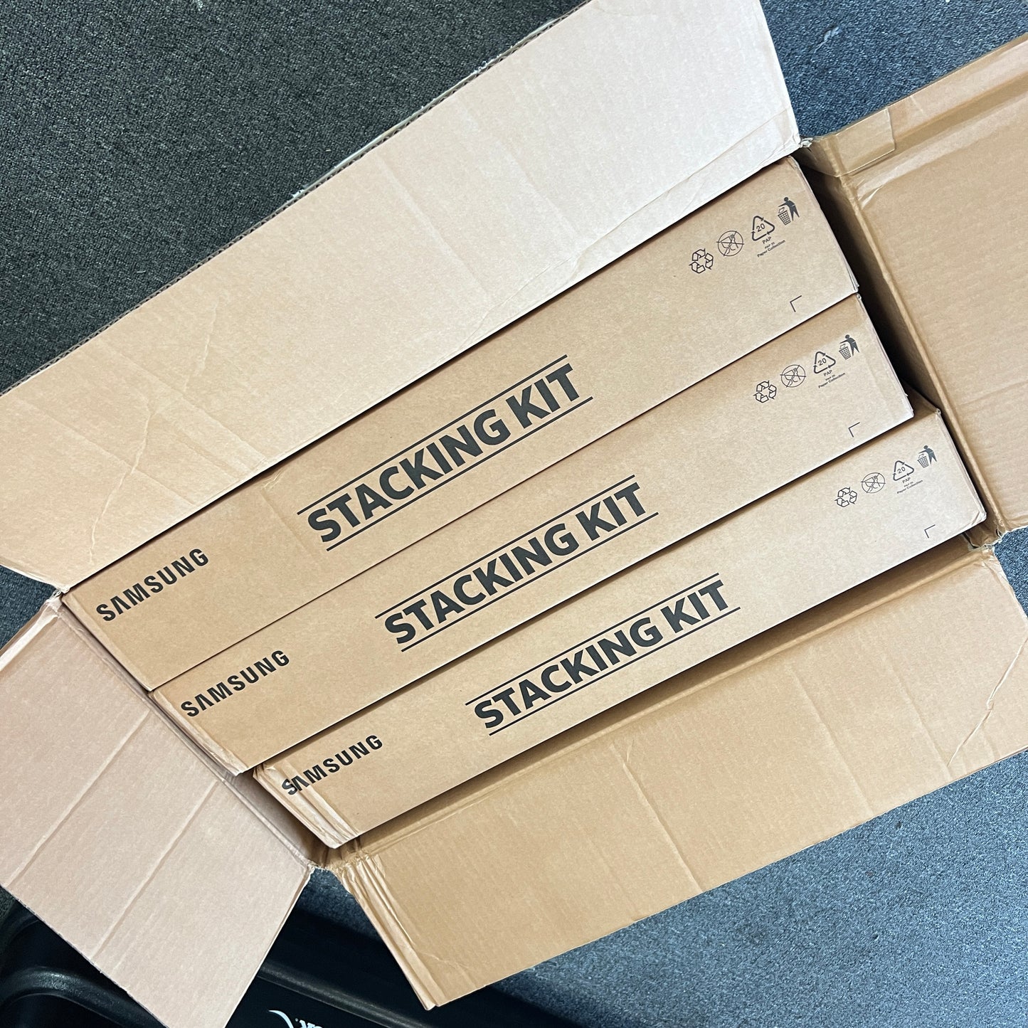 Samsung - Bespoke Stacking and MultiControl Combo Kit - Brushed Navy