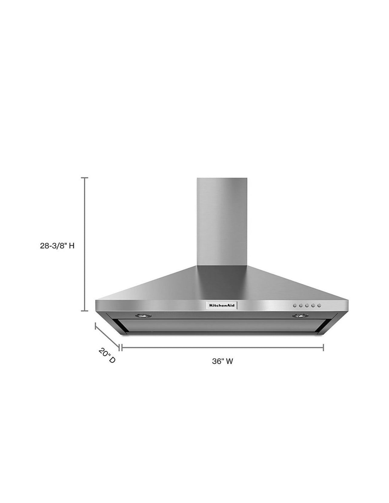 KitchenAid - 36 inches - Convertible - Wall Range Hood - KVWB406DSS