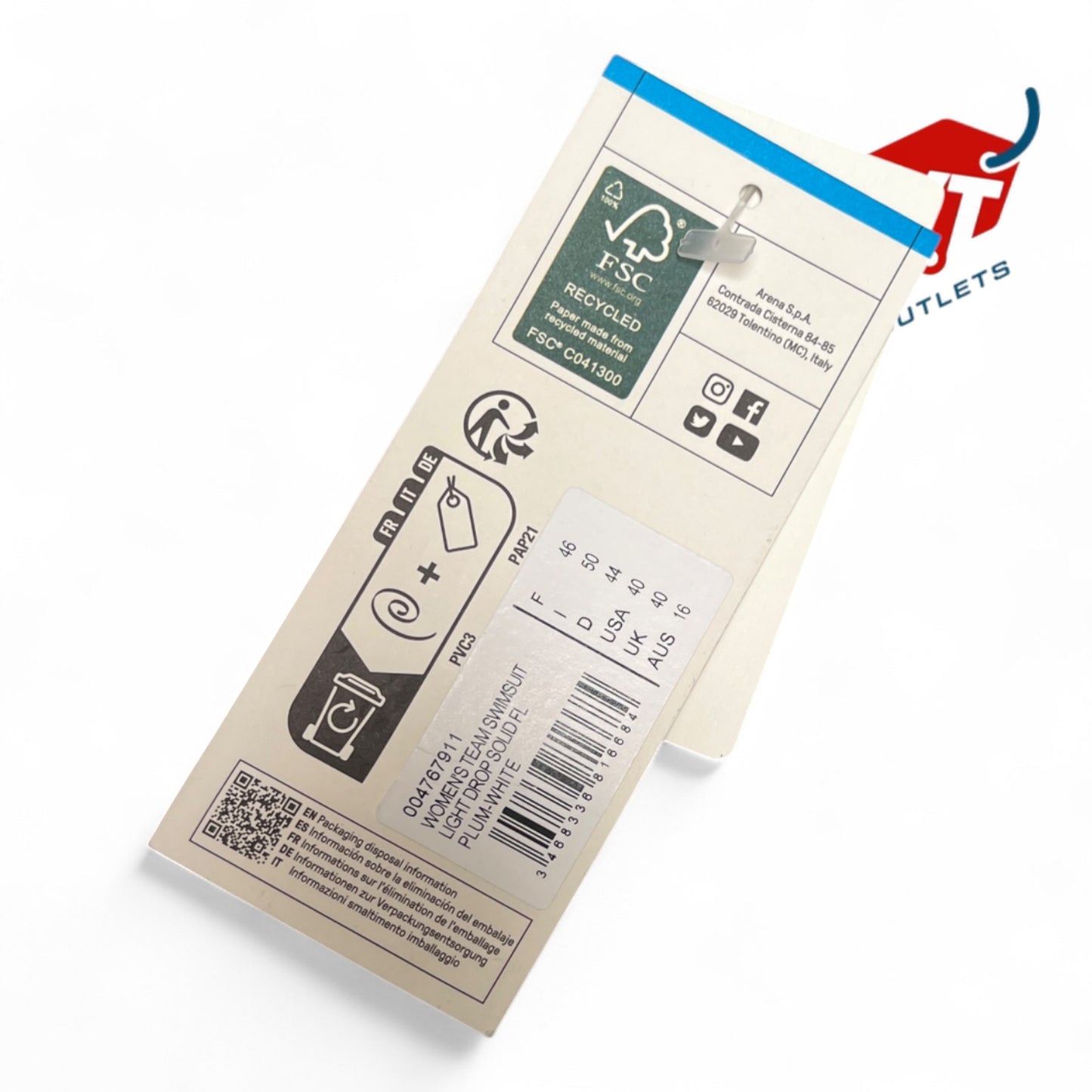 ARENA Performance Women's MaxLife Swimsuit Solid Light Drop Back One Piece Swim Suit - 40