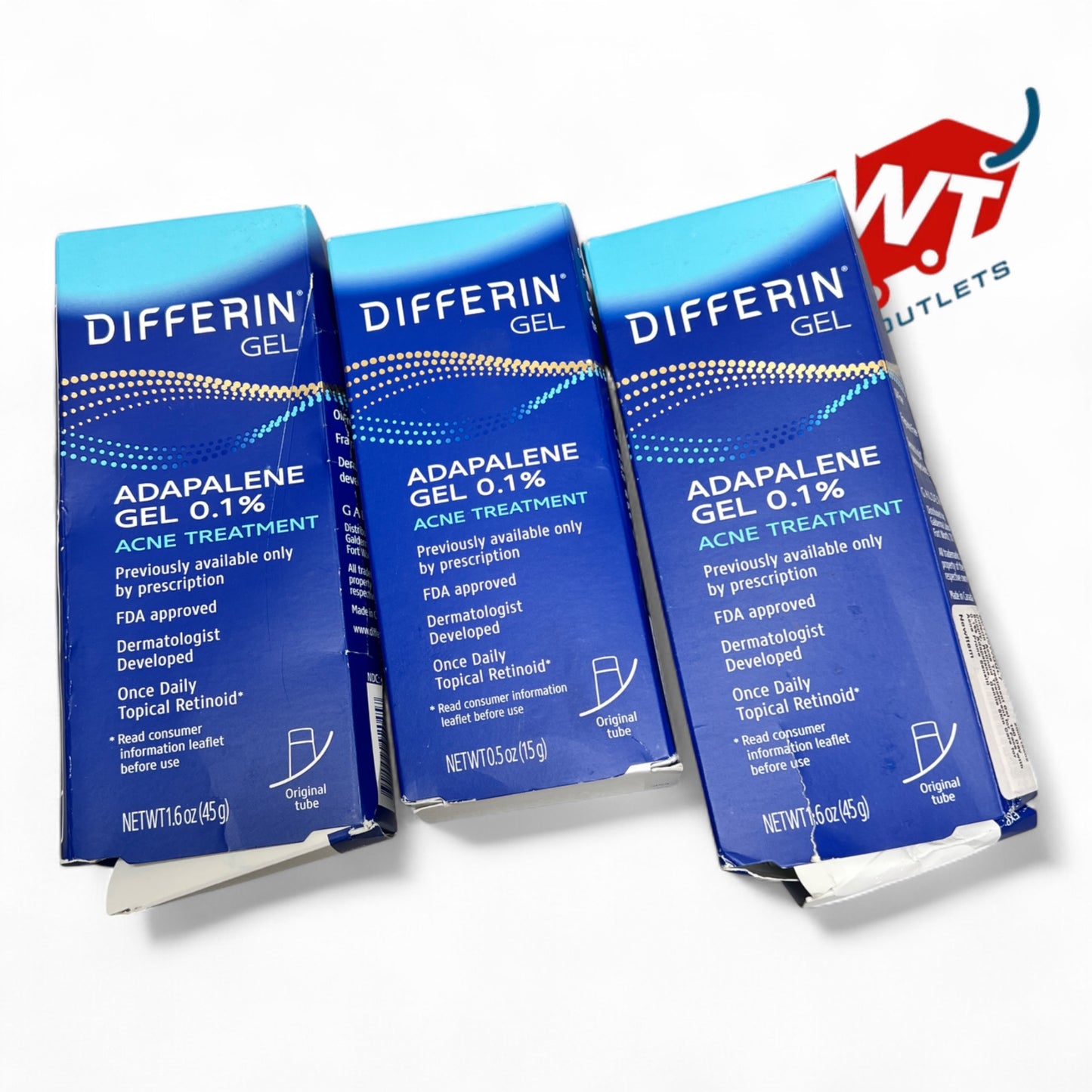 3 Differin Acne Treatment Gel Retinoid Treatment for Face with 0.1% Adapalene - 30 Day Supply