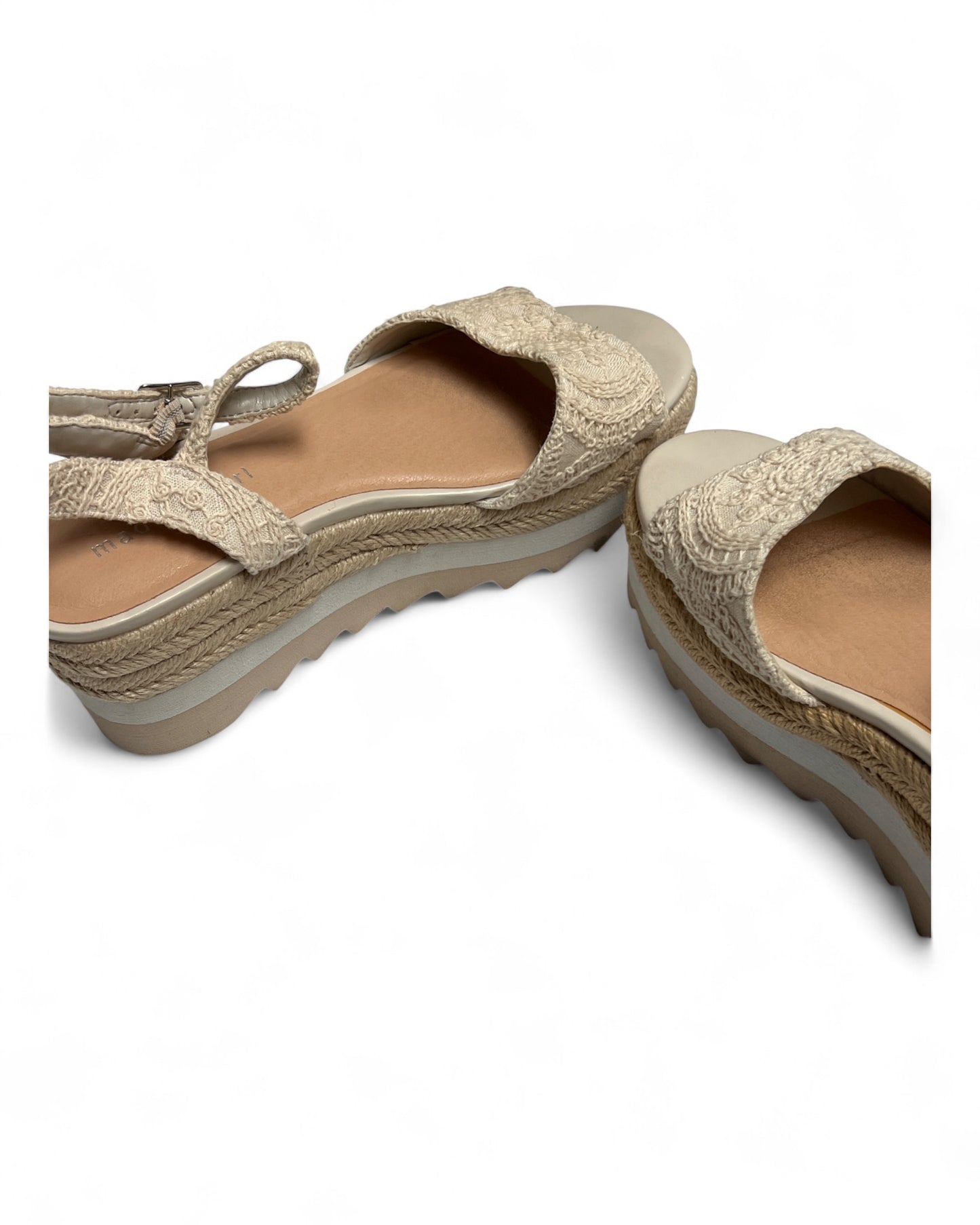 Steve Madden Girls Shoes Cleo Wedge Sandal- Natural- Sz 5