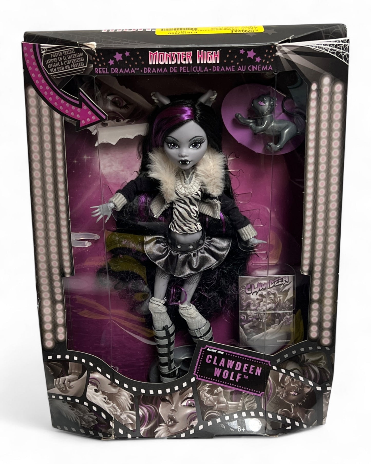 Monster High Reel Drama Doll - Clawdeen Wolf