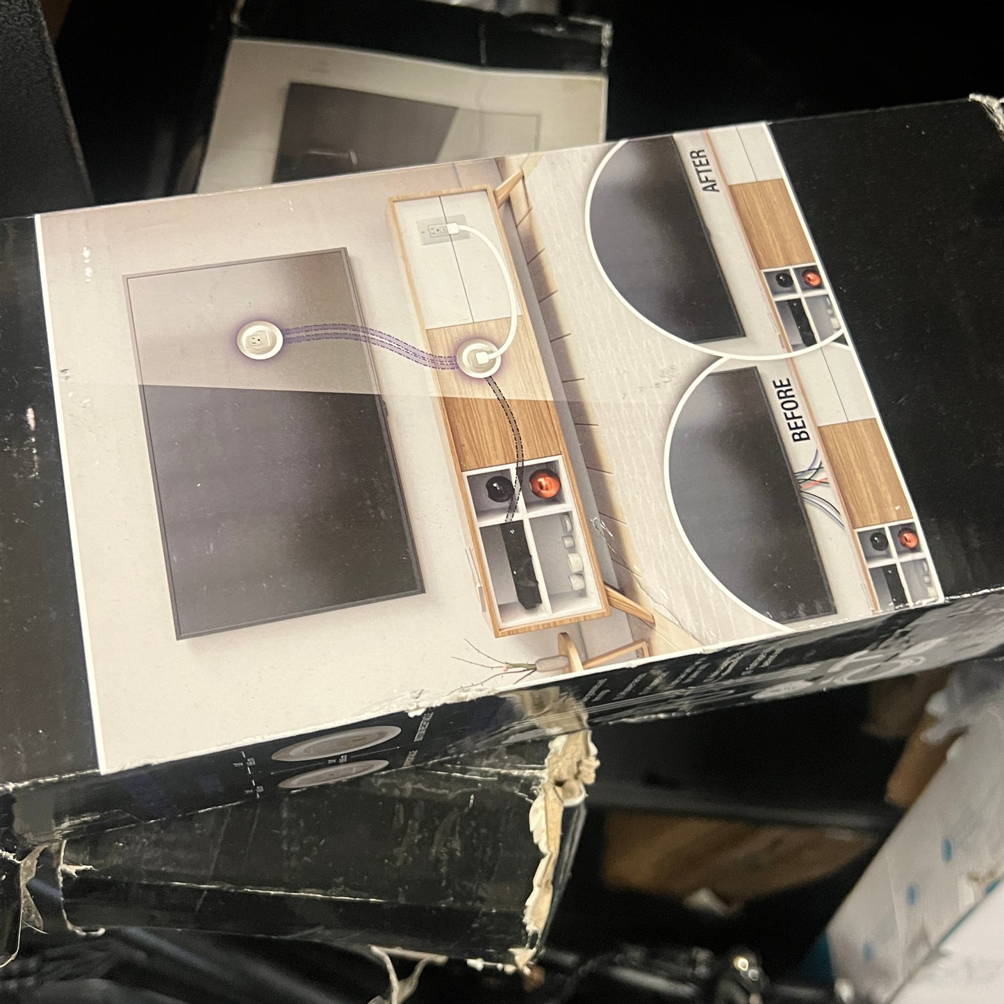 Sanus - In-Wall Cable Concealer Power Grommet Kit for Mounted TVs - White