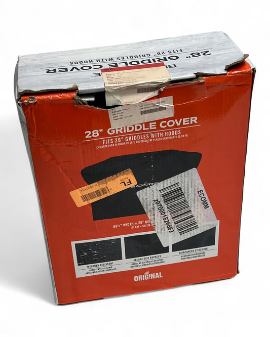 Blackstone - 28 In. Outdoor Griddle Cover with Adjustable Straps - Black